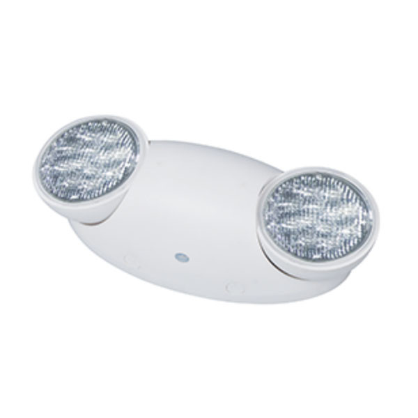 Emergency Light, White Housing, with Self-Diagnostic Battery Backup, 120/277V, High Output
