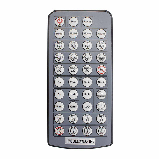 Remote Control for LFX Area Lights Motion Sensor, WEC-3MR-4 & WEC-3MR-3
