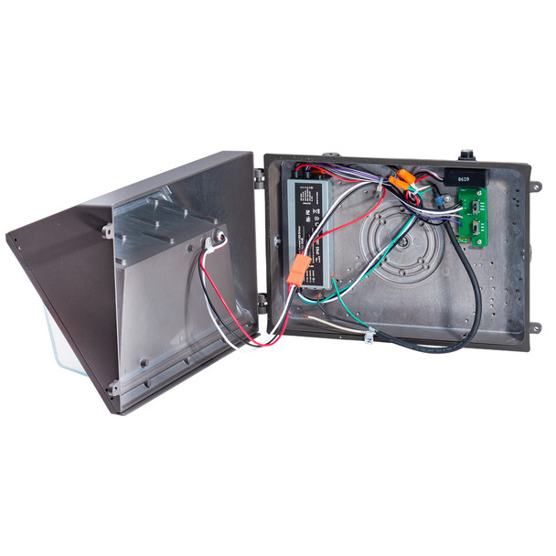 LED Traditional Wall Pack, Power and CCT Select, 28/40W, 3000K/4000K/5000K, Bronze with Photocontrol