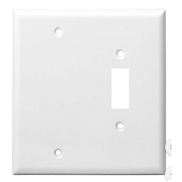 Enerlites 2-Gang Blank & Toggle Wall Plate