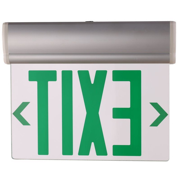 Edgelit LED Exit Sign with Aluminum Housing, XT-EL1GCA-EM image 4