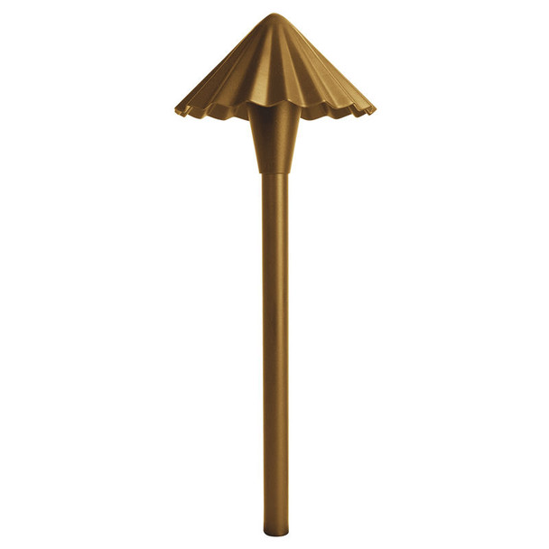 Westgate Manufacturing, AA Series, Model 20 Aluminum Path Light Cap with 15-inch 3CCT LED Path Light Stem, Antique Brass