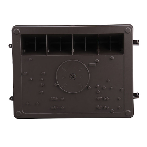 Builder Series 40W-80W Flat Wall Pack with Photocell, Glass Lens, and Vandal Screws