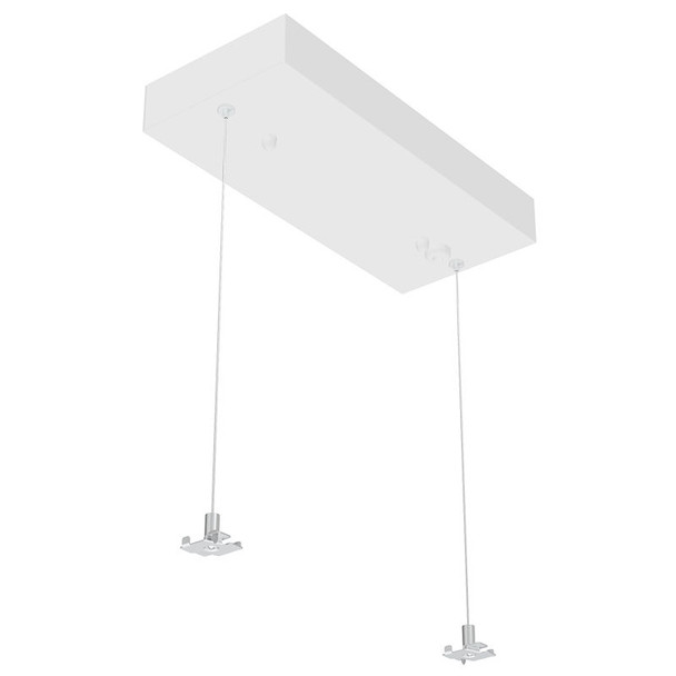 12Ft. Adjustable Rectangular Canopy with Two Aircraft Cable for Linear Fixture up to 6Ft. Long