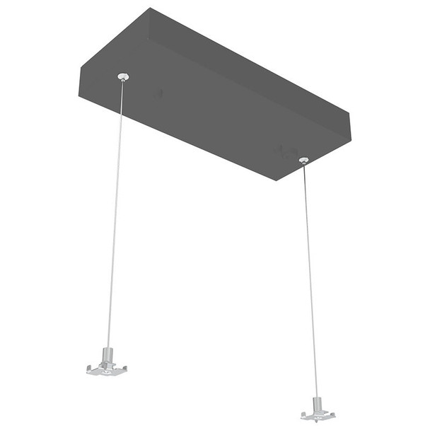 12Ft. Adjustable Rectangular Canopy with Two Aircraft Cable for Linear Fixture up to 6Ft. Long
