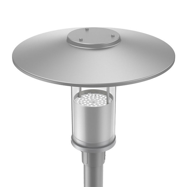 Westgate Manufacturing, GPH Series, Modern Top-Hat Post-Top Area Light, 12/20/30/40W, Multi-CCT, Silver Gray
