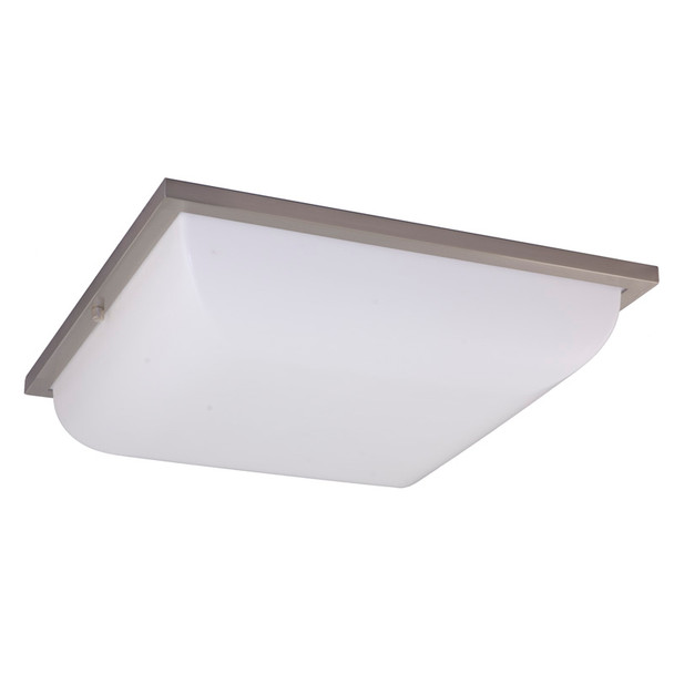 Sunpark Electronics C137D-62-3000K Ceiling Fixture, 120V~277V, 18W, 3000K, 1650 Lumen, 15.3" x 15.3" x 3.4", Satin Nickel/Acrylic