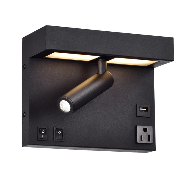 Sunpark Electronics, Wall Sconce W117D, LED Module, Black/Acrylic