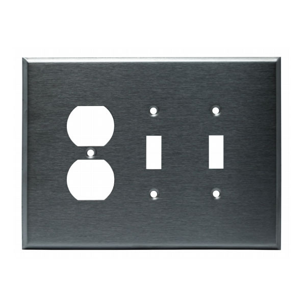 3-Gang Duplex Receptacle & 2-Gang Toggle Over-Size Wall Plate