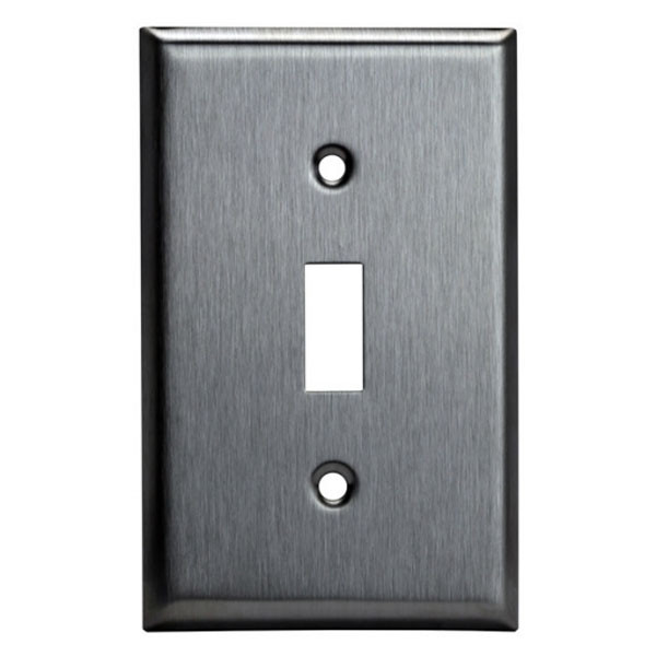 Enerlites Commercial Over-Size 1-Gang Toggle Wall Plate Stainless Steel