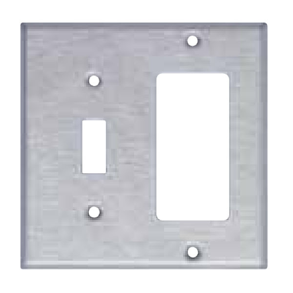 Enerlites Commercial 2-Gang Toggle & Decorator/GFCI Wall Plate Stainless Steel