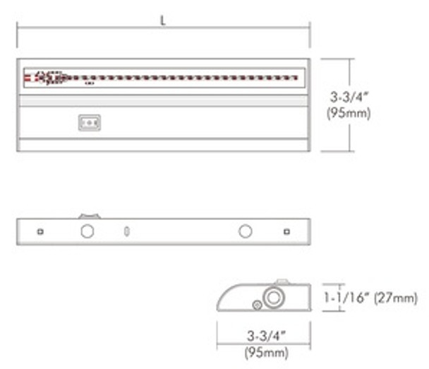 21 Hardwire & Portable Install LED Undercabinet Light 7.9W Size