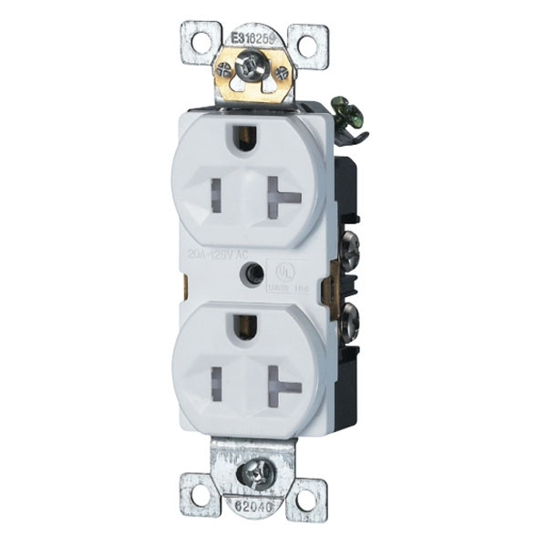 Commercial Grade TR Duplex Receptacle 20A/125V, 5-20R