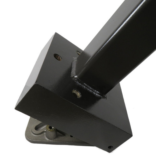 Energy Light, 8 Foot Square Hinged Base Aluminum Light Pole, 4 Inch Wide, 0.125 Inch Wall Thickness