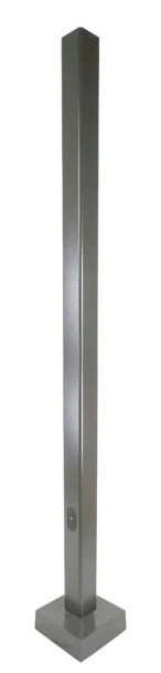 10 Foot Square Steel Light Pole, 4 Inch Width, 11 Gauge, Quick-Ship
