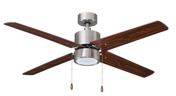 52-Inch Sweep Aldea IV LED Series, Brushed Nickel Finish with Brushed Nickel Blades, Energy Star