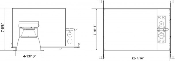 4-Inch 14 Watt LED IC Airtight Frame-In Housing & Trims - 3500K