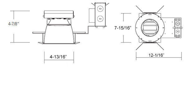 4-Inch 30 Watt LED Architectural Housing, Emergency Battery