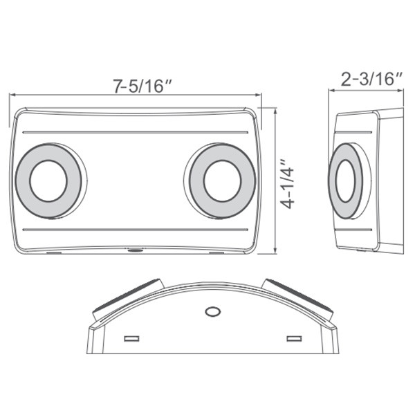 REL23 Series, Narrow Lens Self-diagnostic Emergency Unit with Wet Location Option