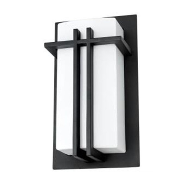 Rectangle Incandescent Wall Sconce Fixture, Black Powder Finish