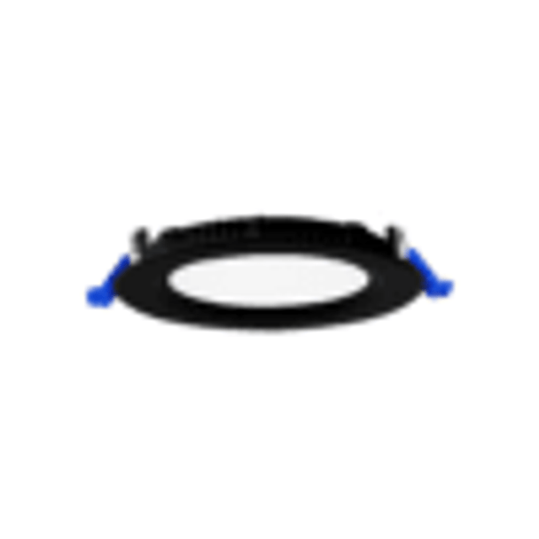 4" Round Regressed Baffle Economy LED, 10W, 5CCT, Black Trim