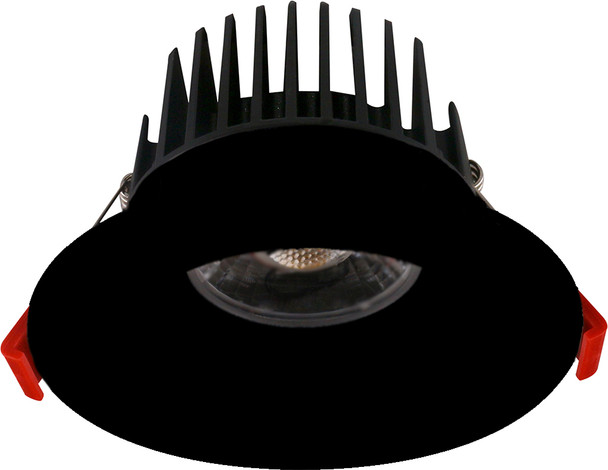 4" Recessed LED, 15W, 2700K, Round Black Trim