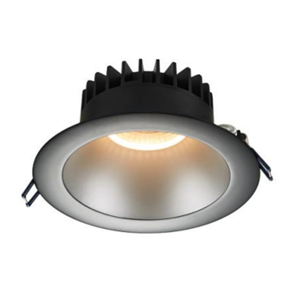 6" Round Deep Regressed LED, High Output, Silver Reflector, Black Trim