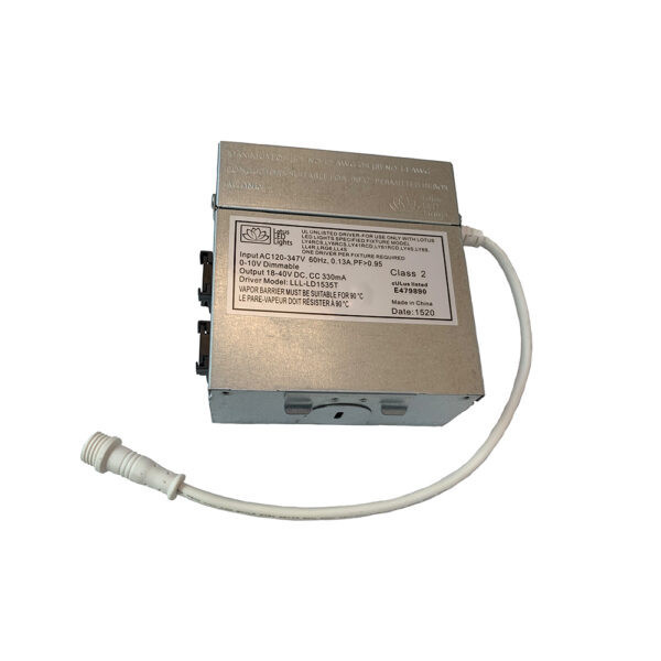 LED Driver, 120-347V Input, 0-10V Dimmable, 330mA, Compatible with Lotus LED Lights 9W-15W