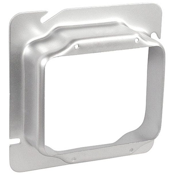 6" Square Two Gang Device Ring, 1-1/4" Raised
