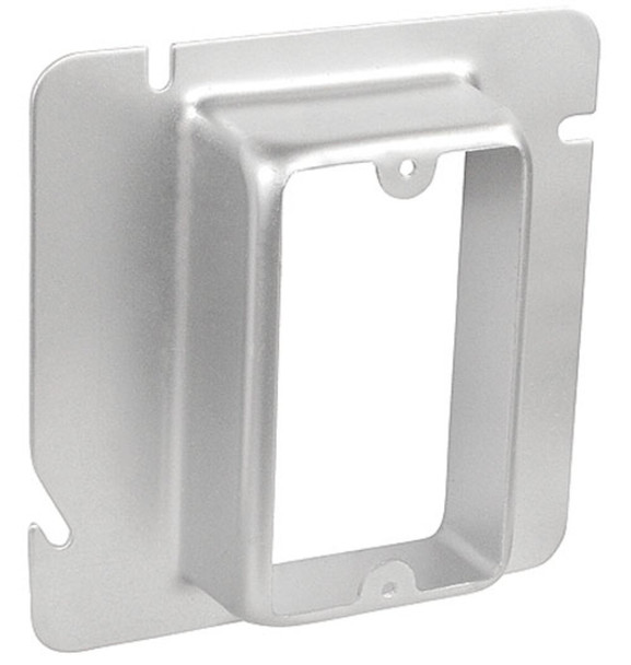 6" Square One Gang Device Ring, 1-1/4" Raised