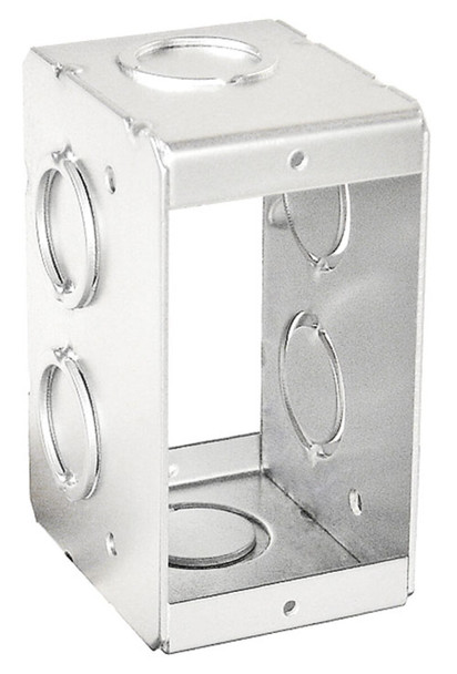 One Gang Masonry Box Extension, 2-1/2" Deep with Conduit Knockouts