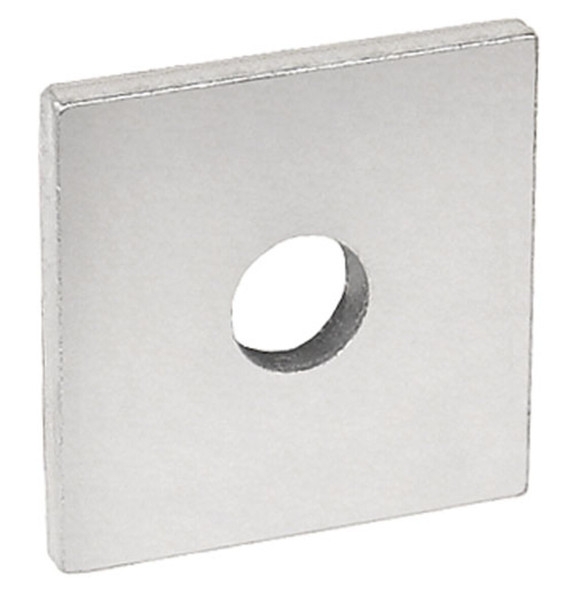 1-5/8" Square Washer, 5/8" Bolt Hole, Zinc Plated Steel