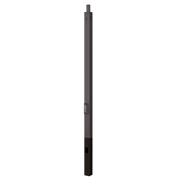 10 Foot 4 Inch Direct Burial Straight Square Steel Pole, Bronze Finish