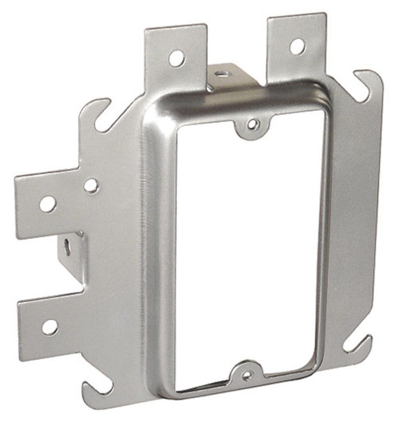 4" Square Low Voltage One Gang Device Ring, Raised 5/8"