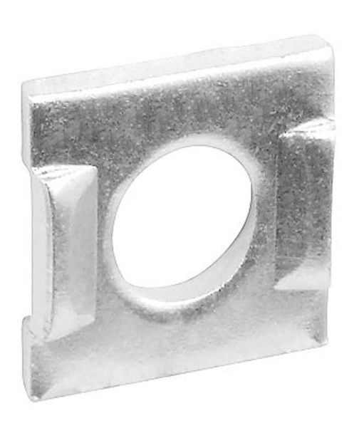 Notched Square Strut Washer, 3/4" Bolt, Plated Steel, 1-5/8"