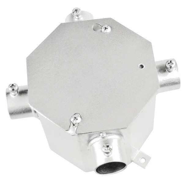 Octagon Box Assembly, 4" Deep, with 4x 3/4" Set Screw Connectors