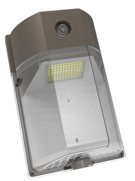 Mini LED Wallpack with Built-in Photocell, 15W or 25W