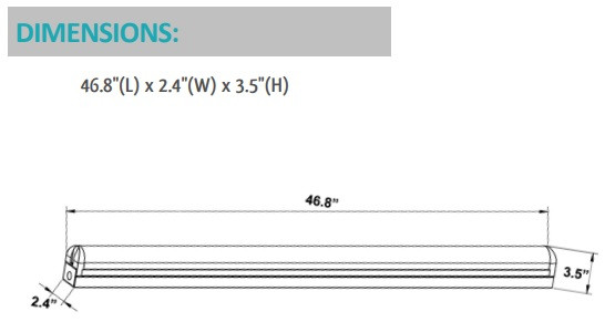 Westgate 4ft LED Architectural Round Suspended Commercial Light Size