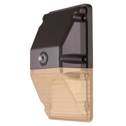 25W LED Wall Pack Light, 3450K, Dimmable, Photocell, 120-277V
