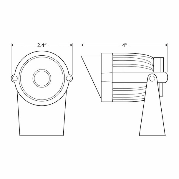 12V LED Bullet Landscape Flood Light, 6W, 4000K