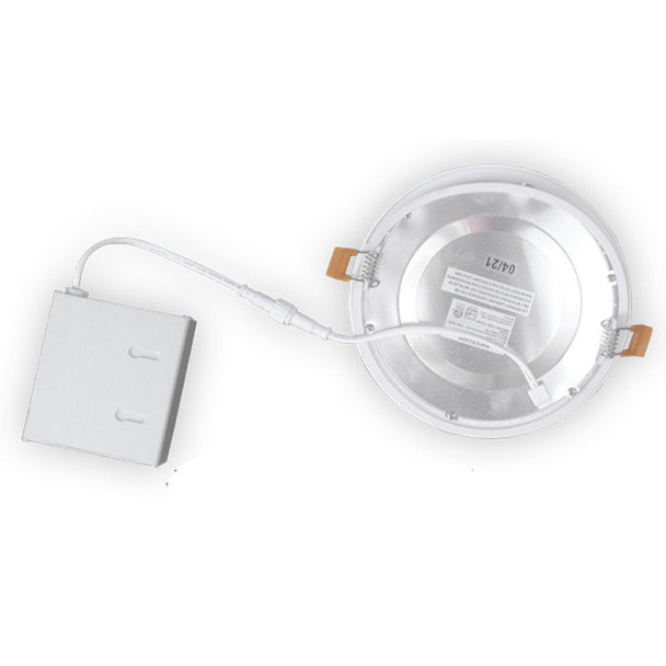 LED Downlight, Smooth Trim, 6" Round, Multi CCT, Black Finish