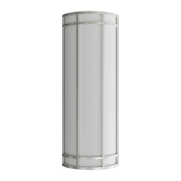 24-Inch Outdoor/Indoor LED Decorative Wall Sconce, 120-277V, 20W/25W/30W, 80lm/w, 30K/40K/50K, Silver