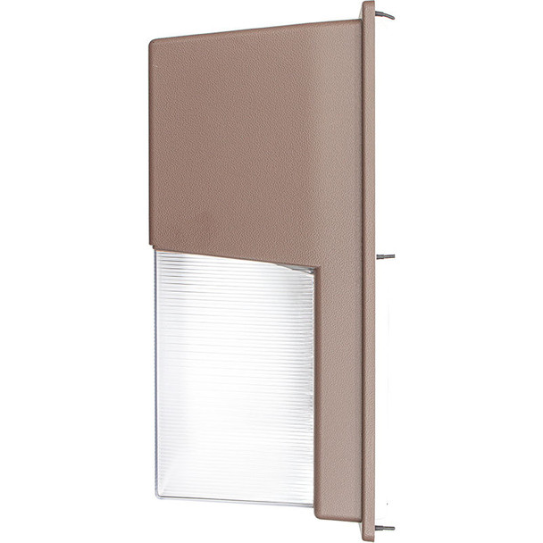 Power and CCT-Adjustable Small Wall Pack, 13W/20W/26W, 4231lm, 30K/40K/50K, Bronze