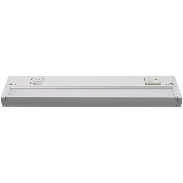 5W Undercabinet Series, 12-inch, White, with Receptacles and USB Ports