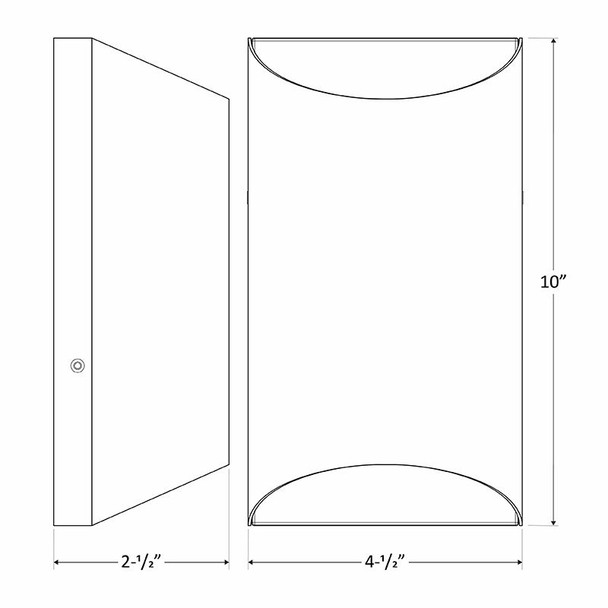 Small Crest Tunnel Light, Silver Finish, 51W