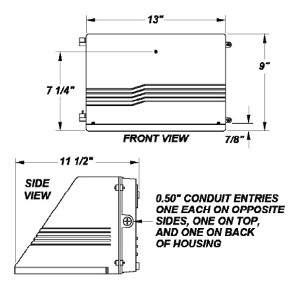 Caddy Medium LED Architectural Outdoor Size