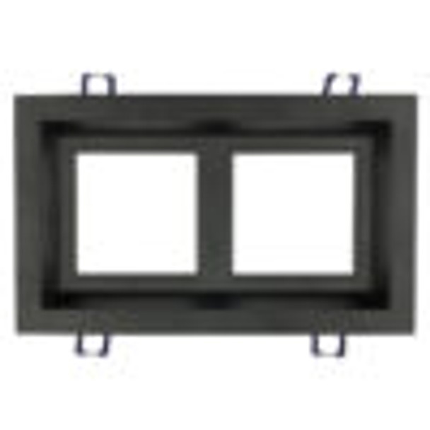 Multi 2 Head Fixture for 3" Square Regressed Gimbal LED, Black