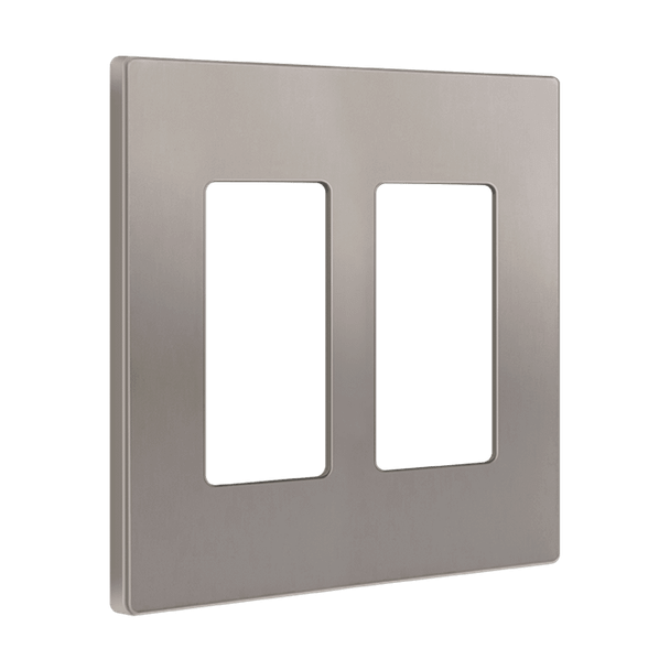 Screwless Wall Plate, 2-Gang Decorator/GFCI, Various Colors
