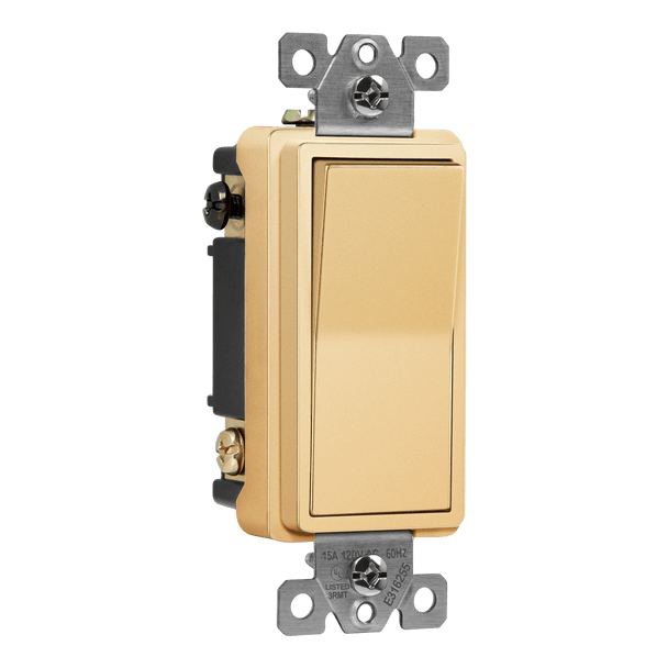 4-Way Decorator Switch, Residential Grade, Gold