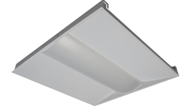 2X2 LED Center Basket Troffer, Field Selectable Lumen and Color Temperature, EM Battery Factory Installed